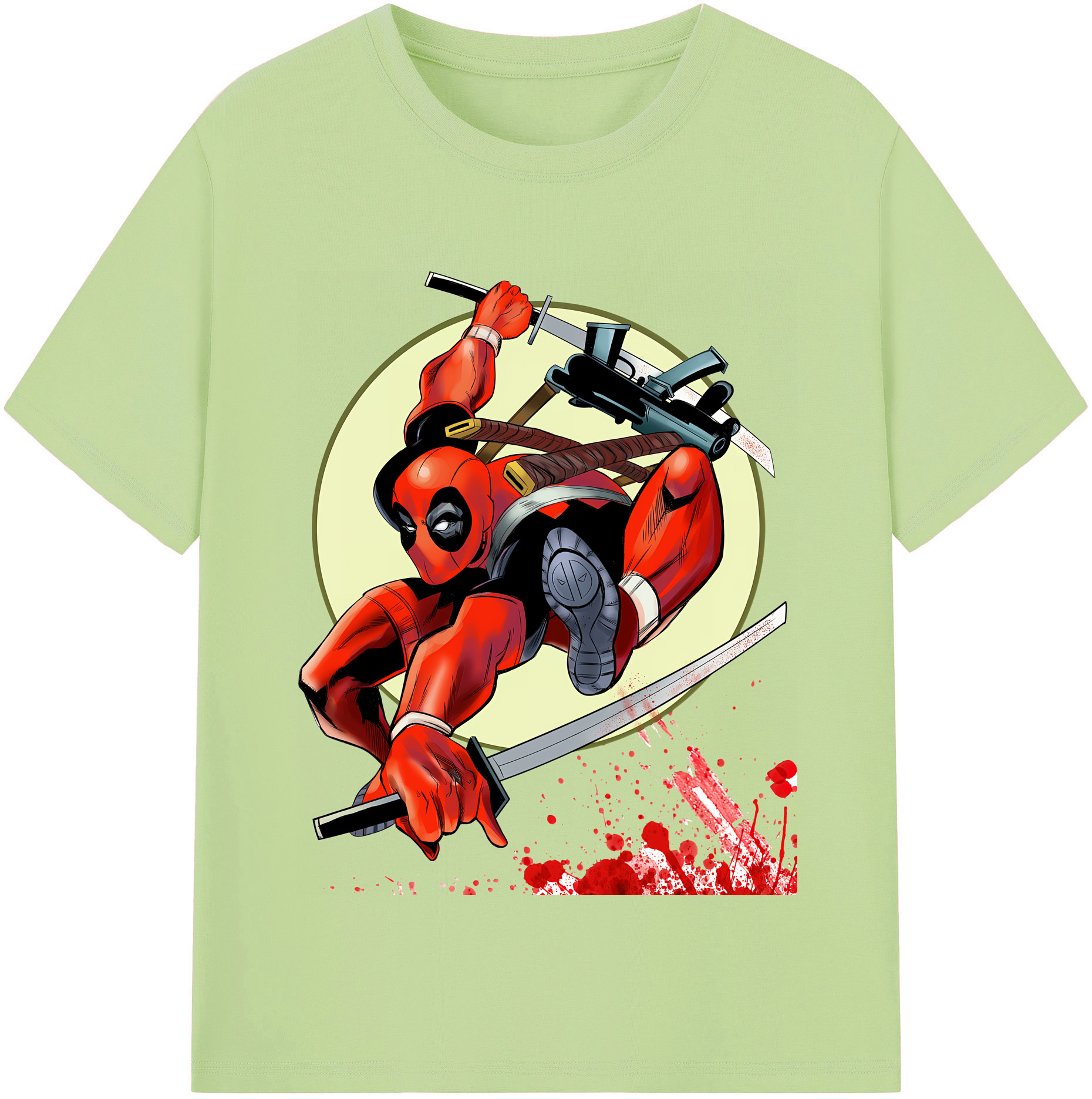 （画像用） Deadpool デッドプール 綿100％半袖Tシャツ（フロントプリント）